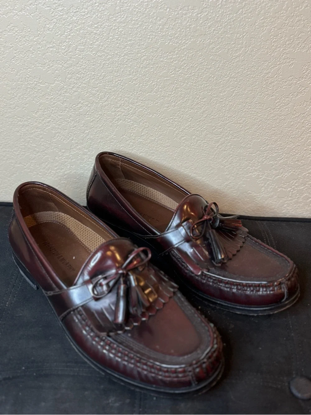 Johnston & Murphy Men's Tassel Kiltie Loafers in Dark Brown